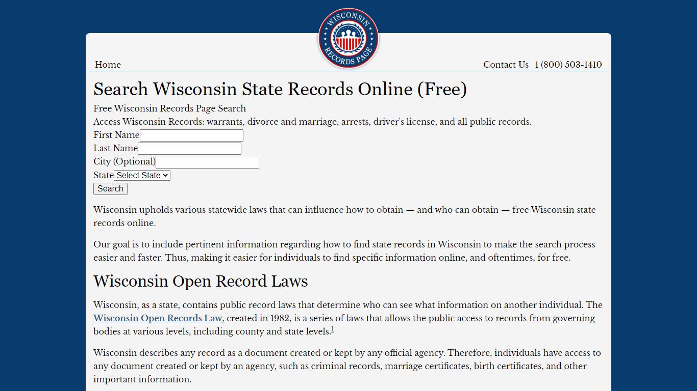 Search Wisconsin State Records Online (Free)